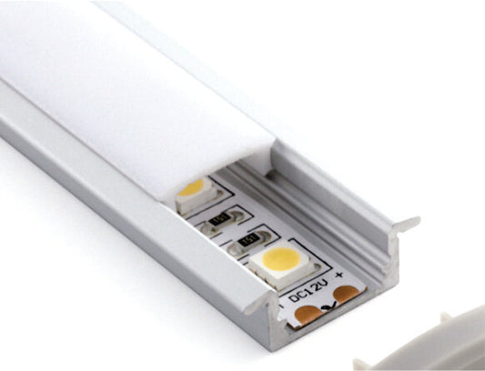 ALU-001, ALU-002--1/4" Shallow LED Channel Profiles